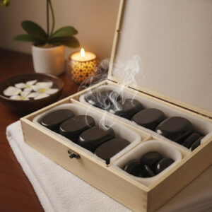 Set de 36 piedras de basalto